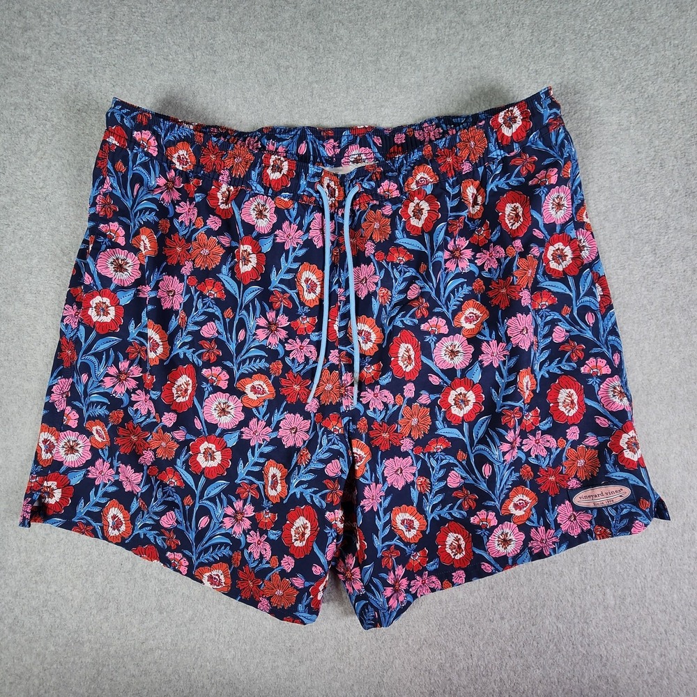 Vineyard Vines Chappy Swim Trunks Mens XL 36x7 Multicolor Drawstring Mesh Lined